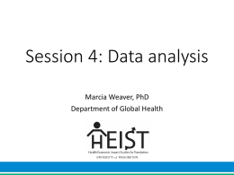 Data analysis - University of Washington