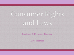 Consumer Rights and Laws