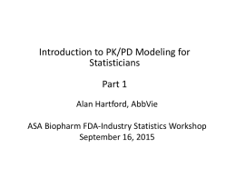 An Introduction of PK/PD Modeling - Part 1