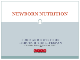 INFANT NUTRITION AND FORMULA FEEDING