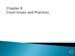 Court Issues and Practices
