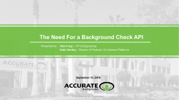 What is included in a background check?