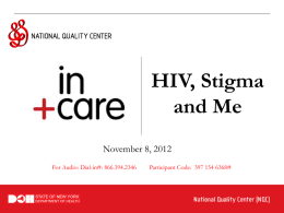 Partners incare Stigma and Me Slides 11.08.12