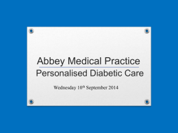 Abbey Medical Practice Diabetes Protocols