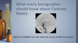 What every Sonographer should know about Contrast Media