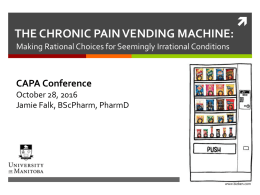 the chronic pain vending machine - CAPA