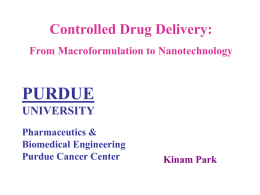 Oral Drug Delivery - Purdue University