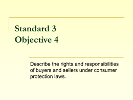 Standard 3 Objective 4 Describe the rights and responsibilities of
