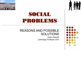 SOCIAL PROBLEMS IN ESTONIA