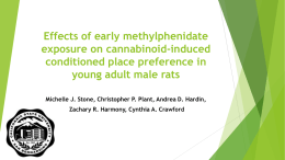 Effects of early methylphenidate exposure on cannabinoid