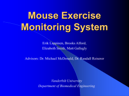 Mouse Exercise Monitoring System - Research
