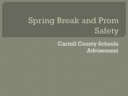 Spring Break and Prom Safety
