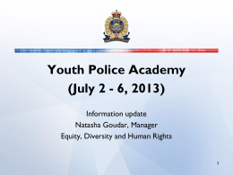 Youth Police Academy (October 2013)