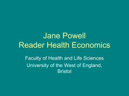 Jane Powell Reader Health Economics