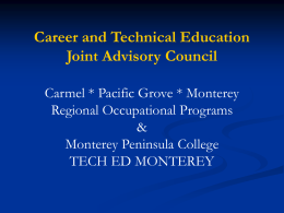 Career and Technical Education Advisory Council Presentation