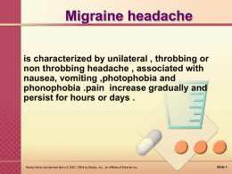 Cluster headaches