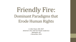 Friendly fire: Dominant paradigms that erode human rights Al Power