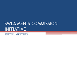 swla men`s commission initiative