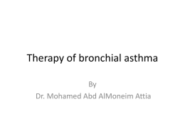 Therapy of bronchial asthma