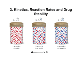 3. Kinetics, Reaction Rates and Drug Stability
