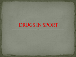 DRUGS IN SPORTx