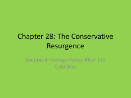 Chapter 28: The Conservative Resurgence