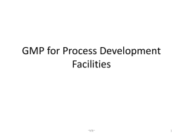 3. gmp for Process Development Facilitiesx
