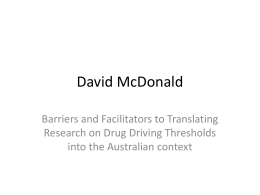 David McDonald presentation – ppt