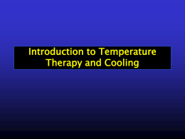 Introdcution to Therapeutic Hypothermia