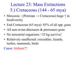 Lecture 23: Mass Extinctions