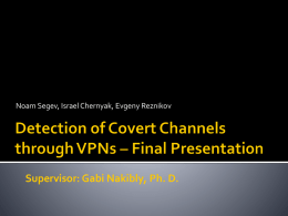 Detection of Covert Channels through VPNs