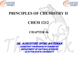 weak acid – strong base - Clayton State University