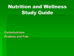 Nutrition and Wellness Study Guide