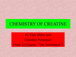 CHEMISTRY OF CREATINE