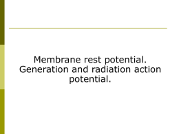 03_Membrane rest potential. Generation and radiation action