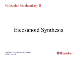 Eicosanoid Synthesis
