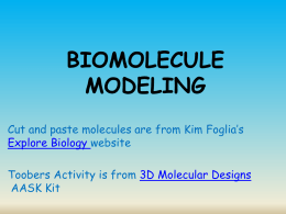 MODELING BIOMOLECULES