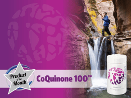 Coenzyme Q10 (CoQ10 or ubiquinone) is a fat-soluble