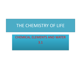 CHEMICAL ELEMENTS AND WATER PPT