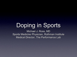 Doping in Sports