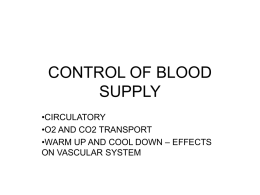 CONTROL OF BLOOD SUPPLY