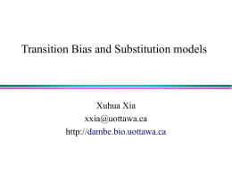 Transition bias and substitution models
