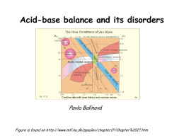 Acid-base balance and its disorders