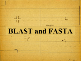 BLAST and FASTA