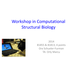 Workshop in Computational Structural Biology