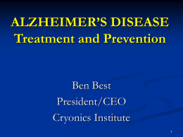 BBest -- Alzheimers - Institute for Evidence