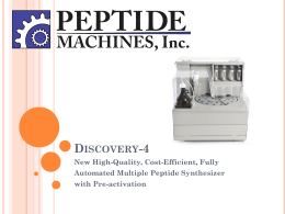 Discovery-4 - Peptide Machines, Inc.