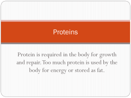 Proteins pages 8 and 9