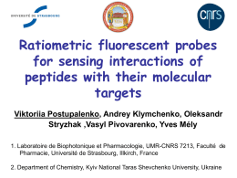 Ratiometric fluorescent probes for sensing interactions of peptides