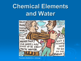 Chemical Elements and Water